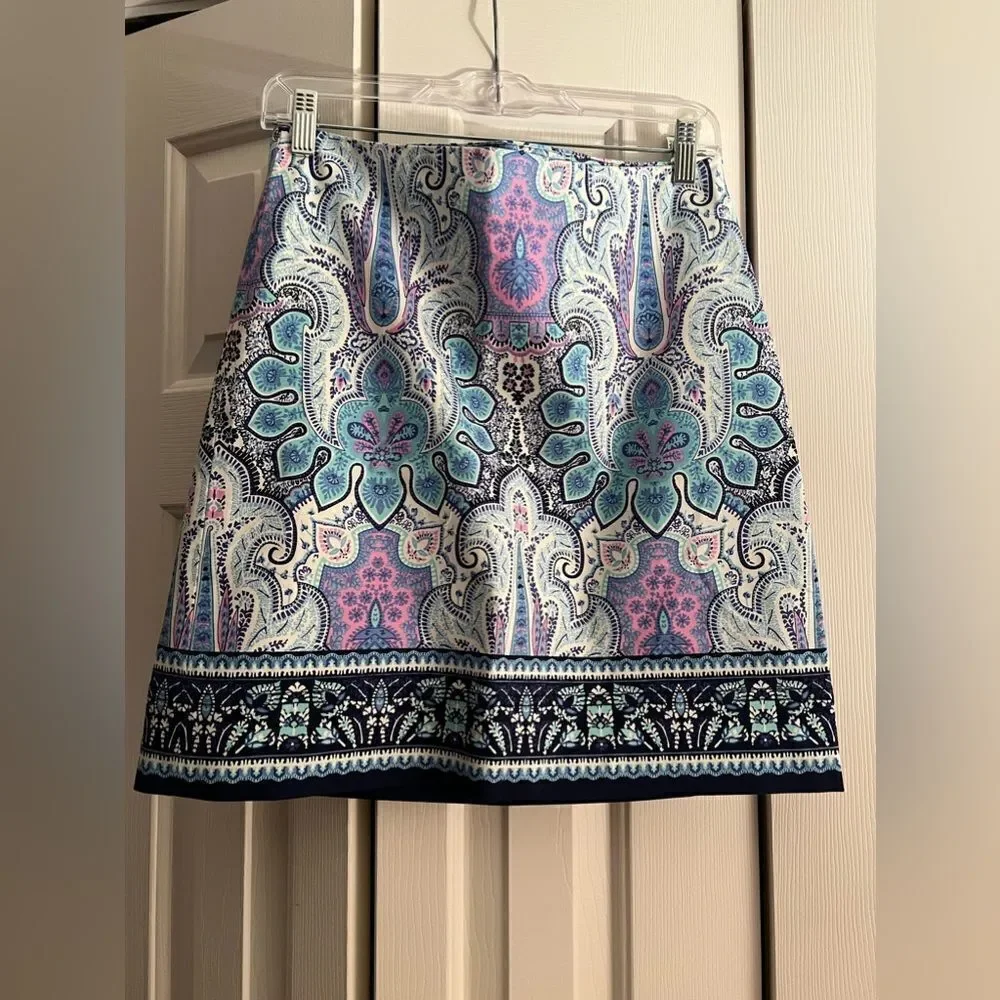 NWT Talbots Mykonos Paisley Printed Skirt